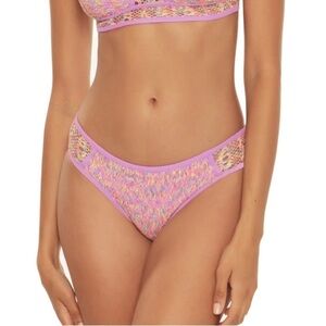 Becca Reveal Crochet Bikini Bottom in Orchid